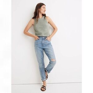 NWOT New Madewell Women’s The High-Rise Slim Crop Boyjean in Elkhart Wash (23)